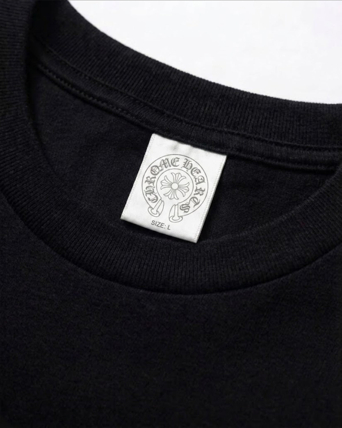 CAMISETA NEGRA CHOME HEART CRUZ
